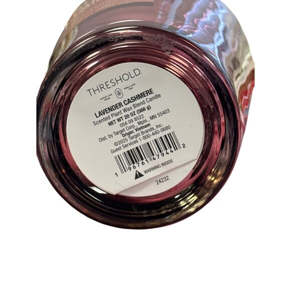 THRESHOLD Lavender Cashmere Scented Plant Wax Blend Candle 20oz - Picture 6 of 6